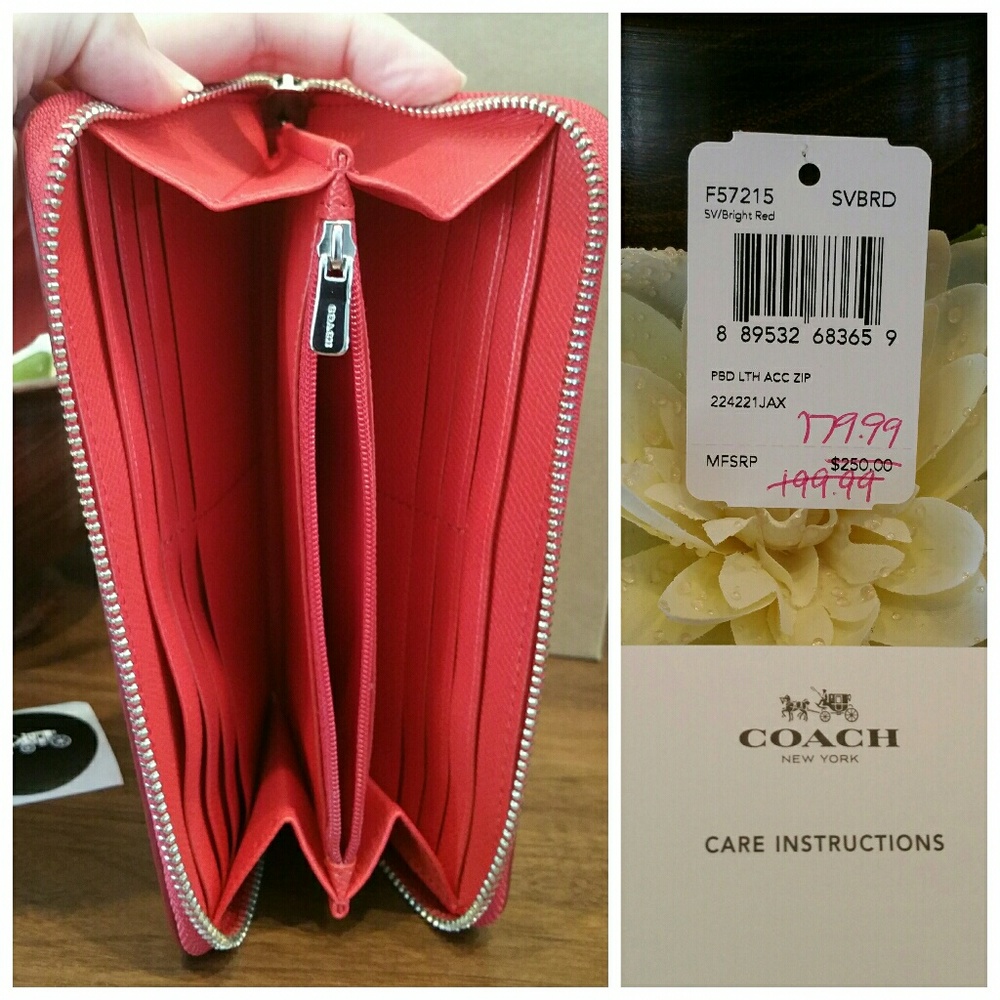 **BIG SALE - 1 left!** Gorgeous red LEATHER wallet - Picture 4 of 6
